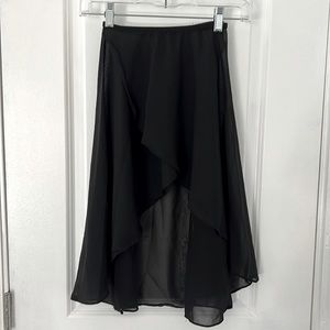 Black Long High Low Ballet Skirt